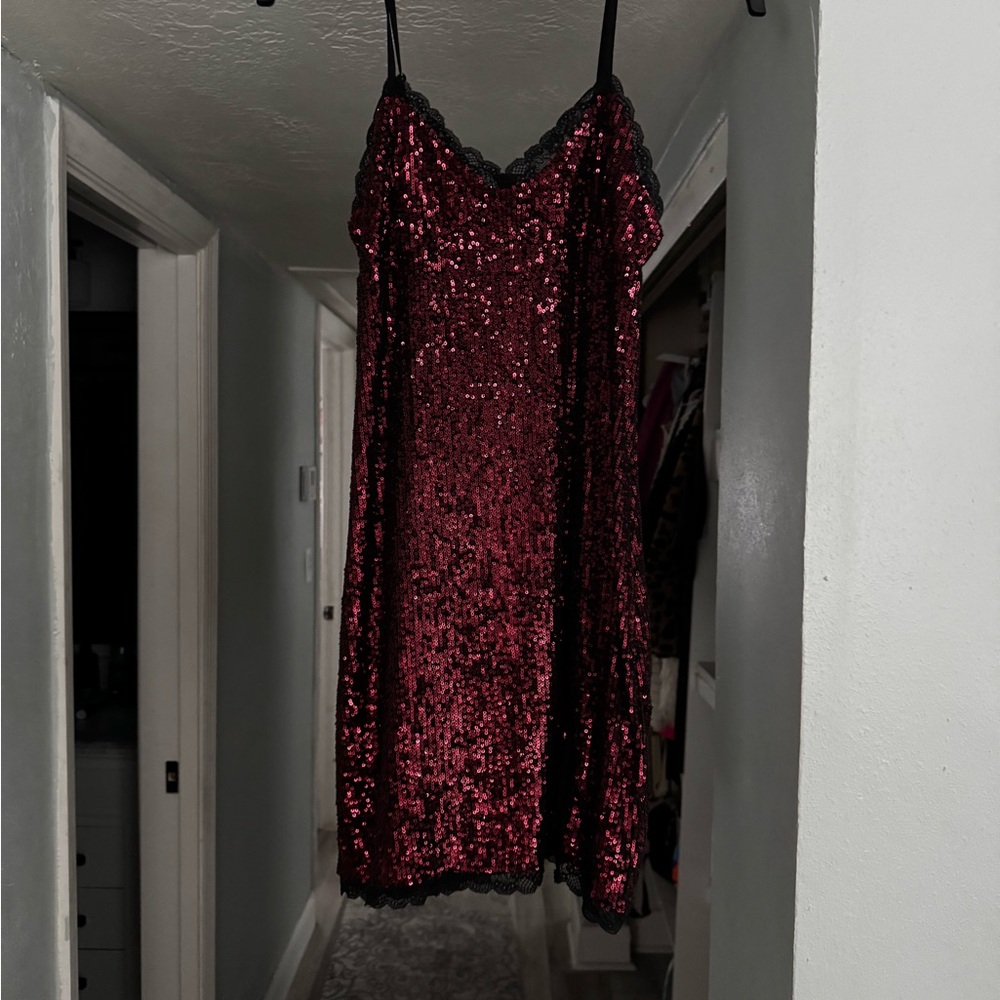 Wild Fable Dark Red Sequin Dress